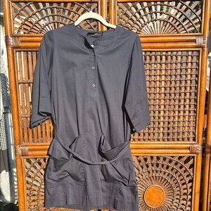 Blue Button-Up Dress